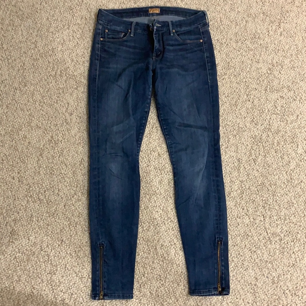 Mother dark blue skinny jeans